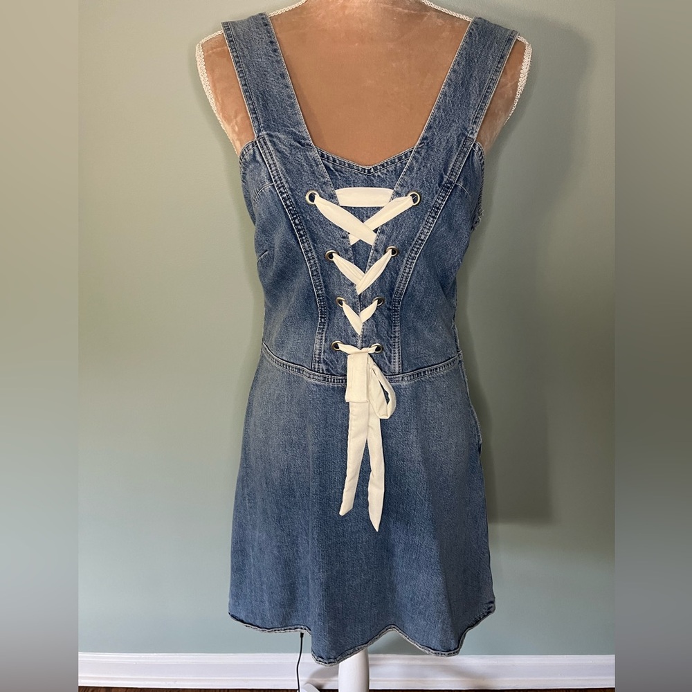 PAIGE Denim Dress with Lace-Up detail